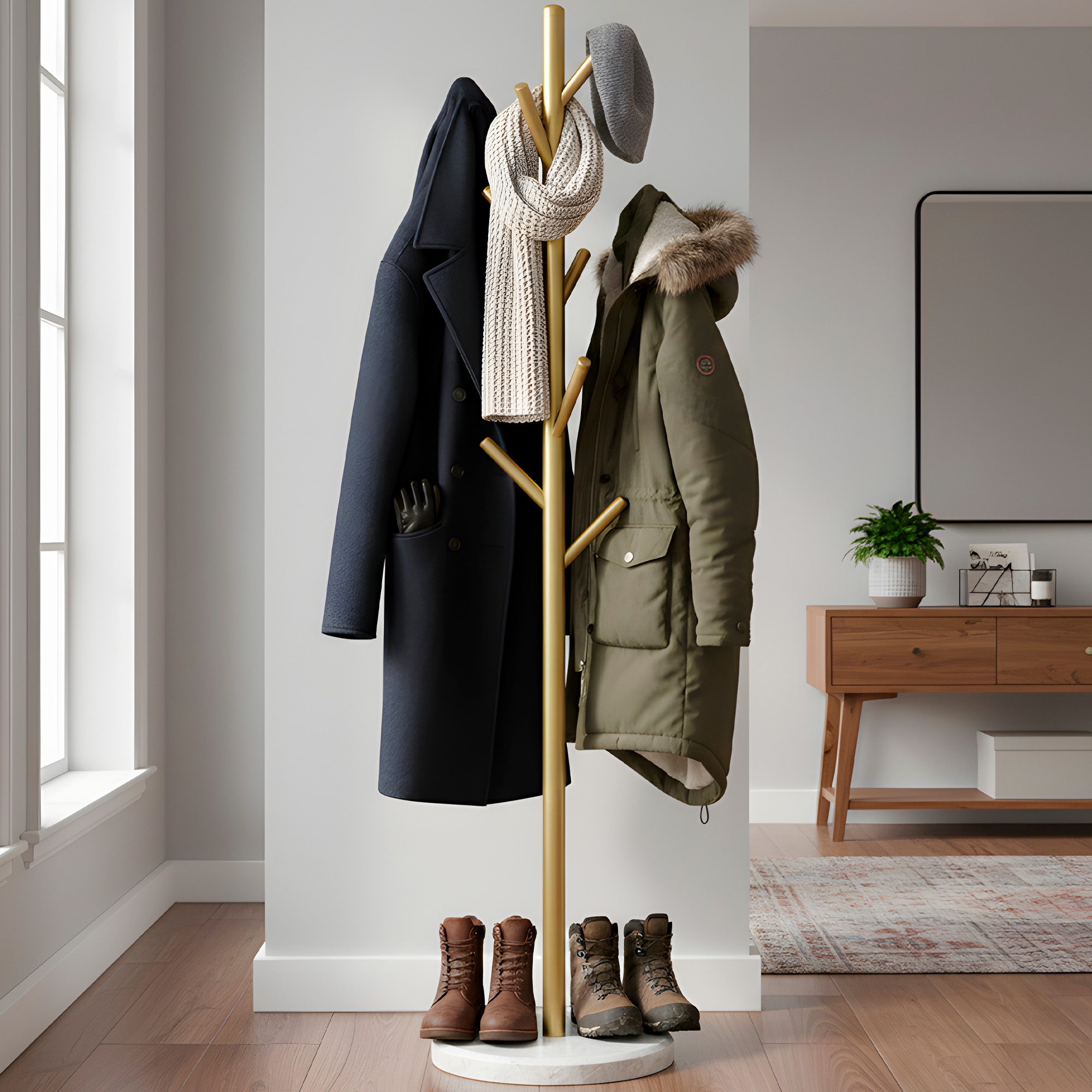 Perchero Colgador De Pie Metal Perchas Ropa 170x30 Cm Colgantes Cilindricos 24