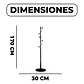 Perchero Colgador Pie Base Metal Perchas Ropa 170x30 Cm Colgantes Circulares - Miniatura 8