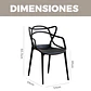 Silla Comedor Terraza Master Resistente Respaldo Apoyabrazos Colores - Miniatura 2
