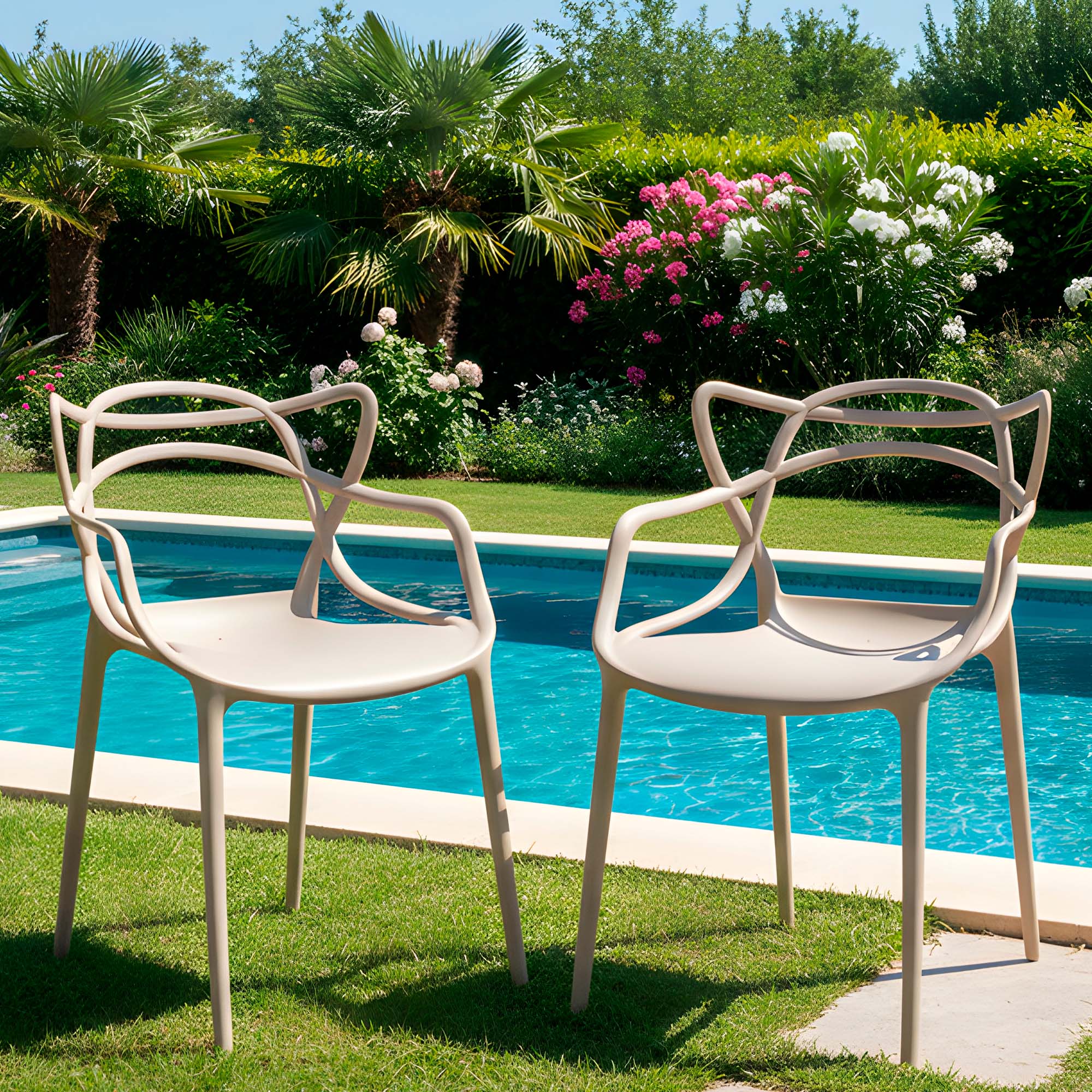 Silla Comedor Terraza Master Resistente Respaldo Apoyabrazos Colores 15