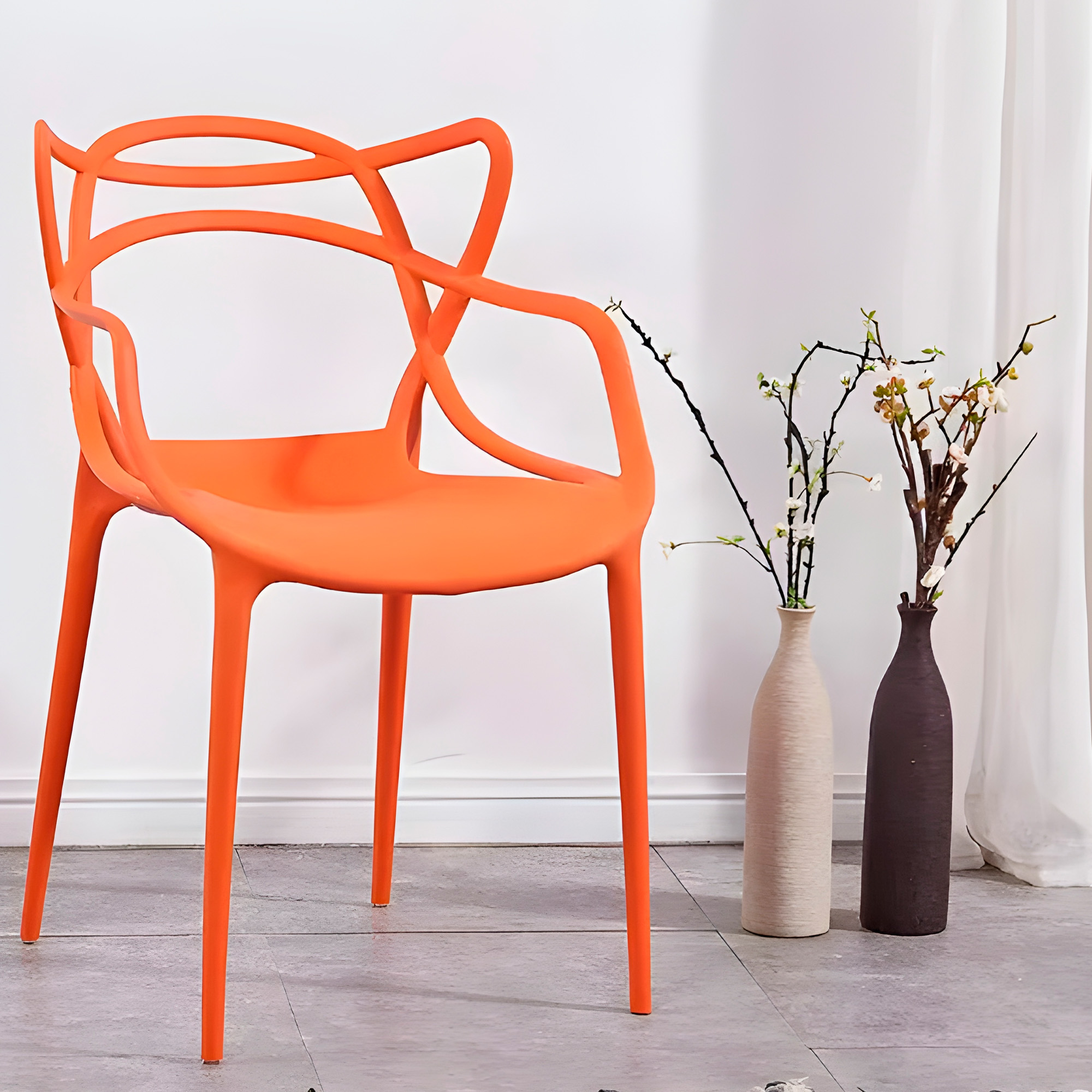 Silla Comedor Terraza Master Resistente Respaldo Apoyabrazos Colores 26