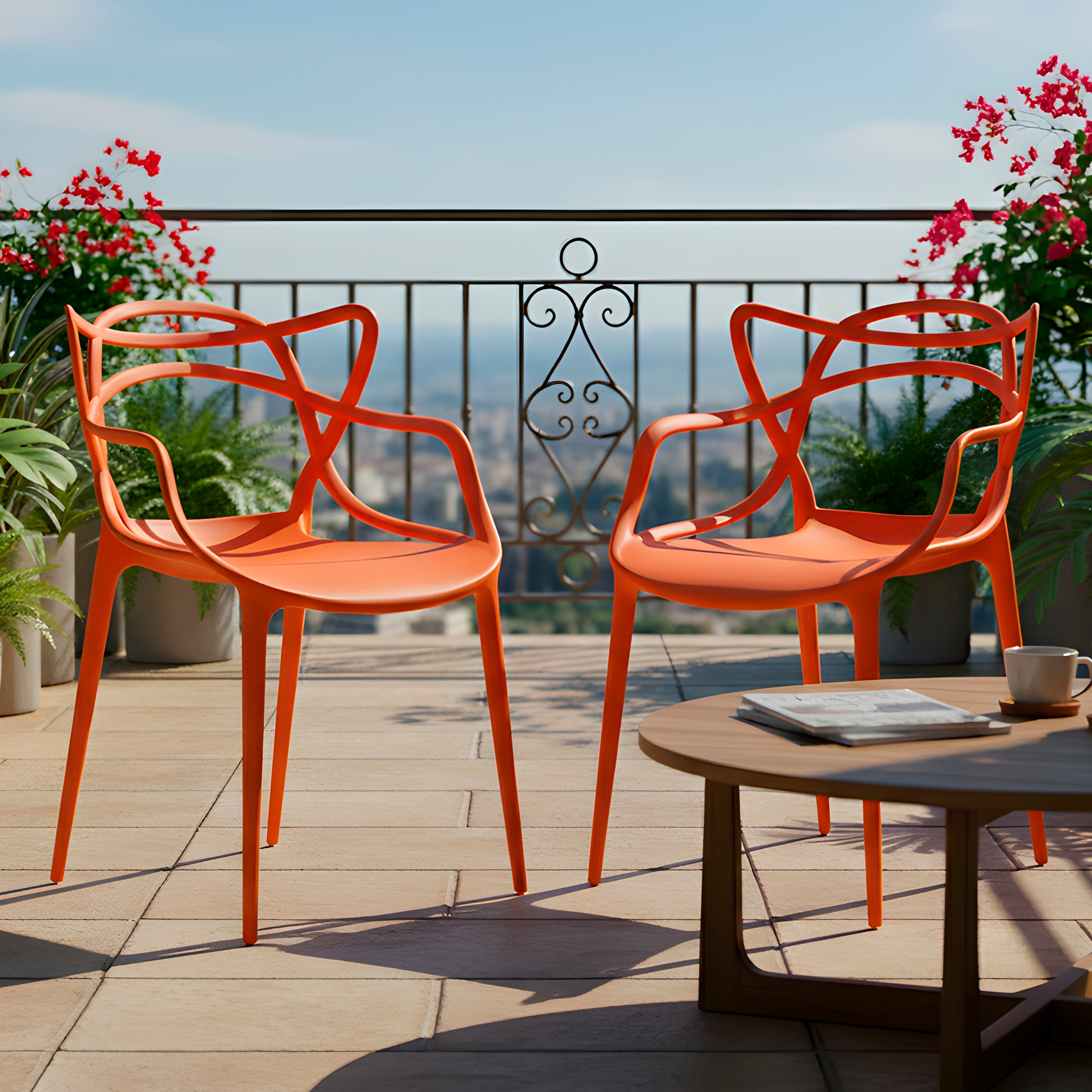 Silla Comedor Terraza Master Resistente Respaldo Apoyabrazos Colores 27