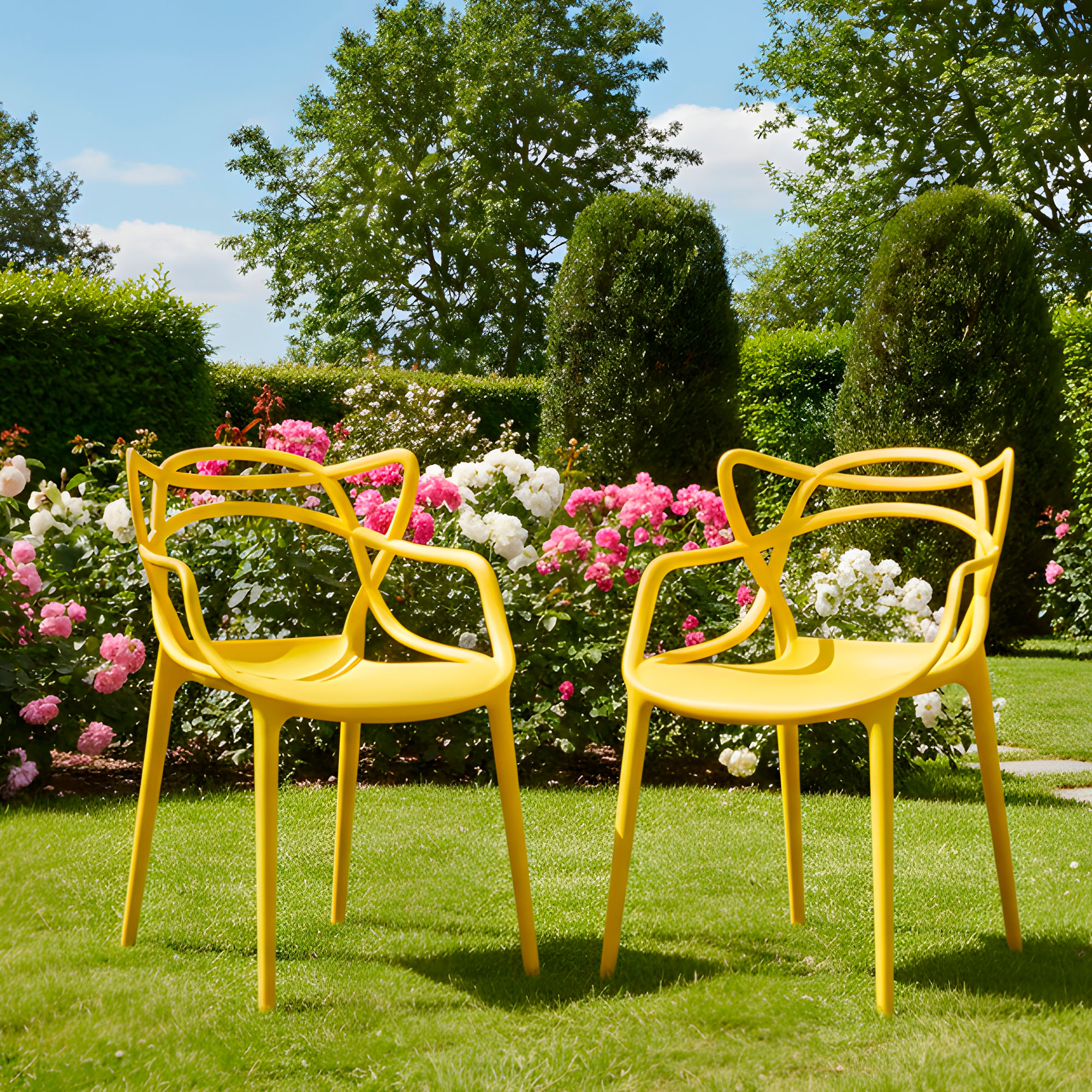 Silla Comedor Terraza Master Resistente Respaldo Apoyabrazos Colores 32