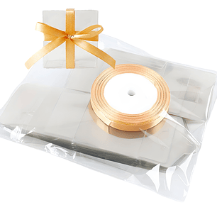 Cajas Regalo Plastico 50u + Lazo Cinta Souvenirs Dulces 7CM