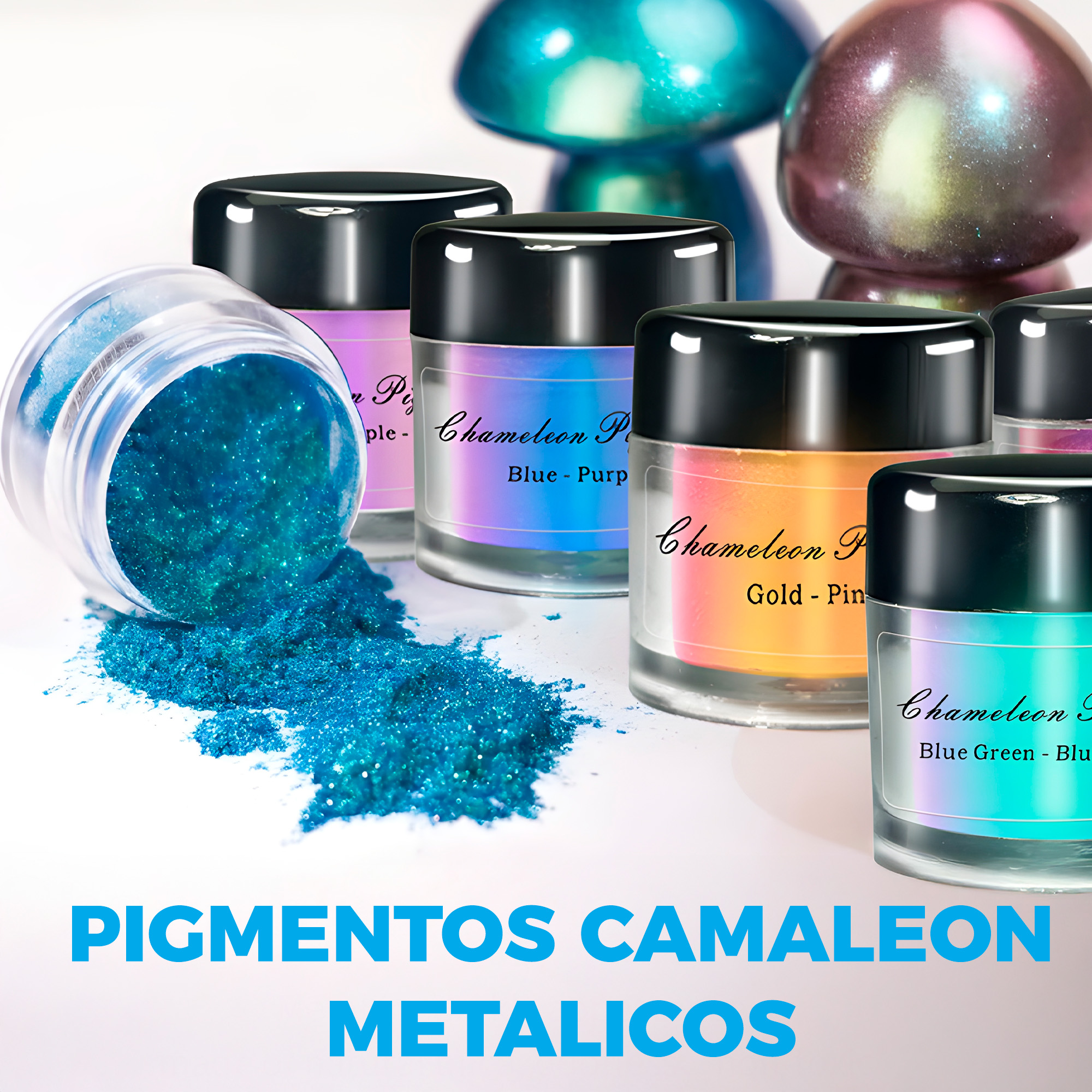 Pigmento En Polvo Para Resina Purpurina Camaleon 3g 10