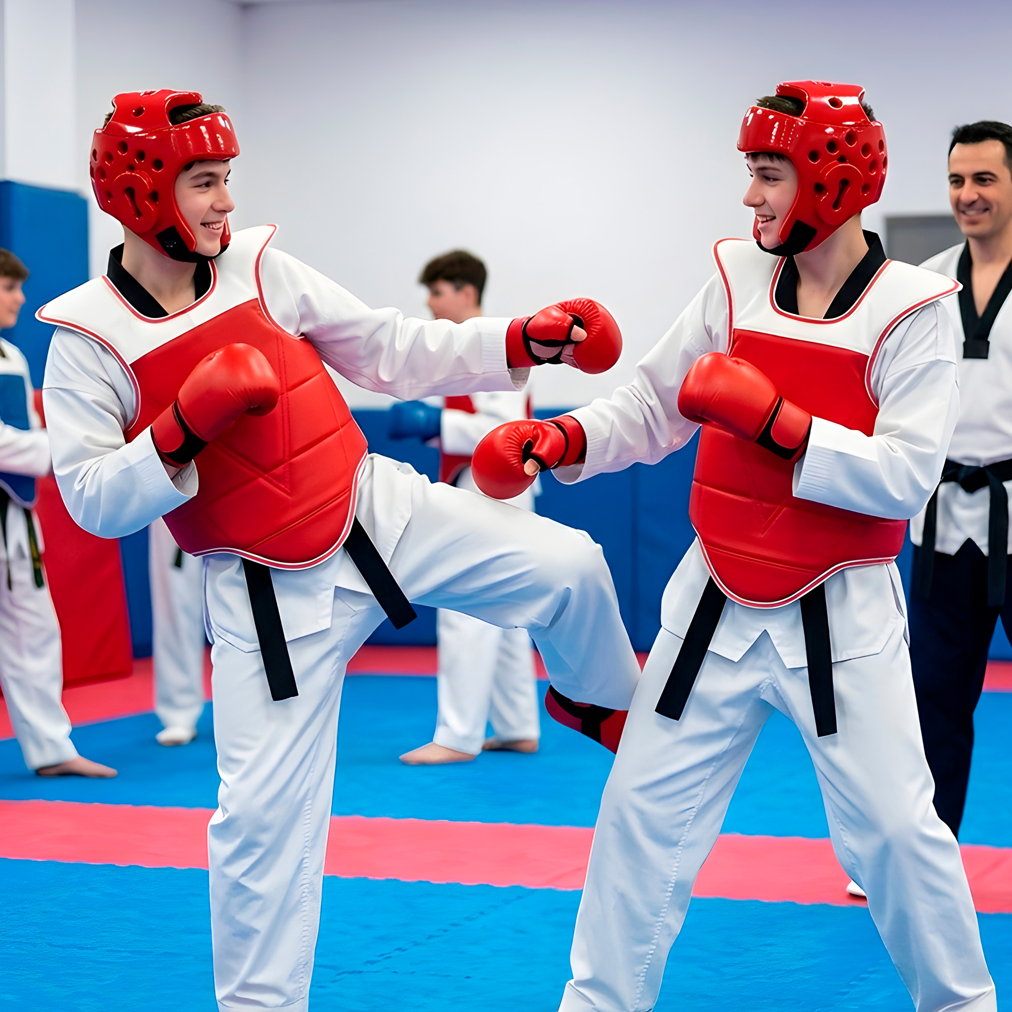 Pechera Protector Corporal Reversible Taekwondo Boxeo Karate 12