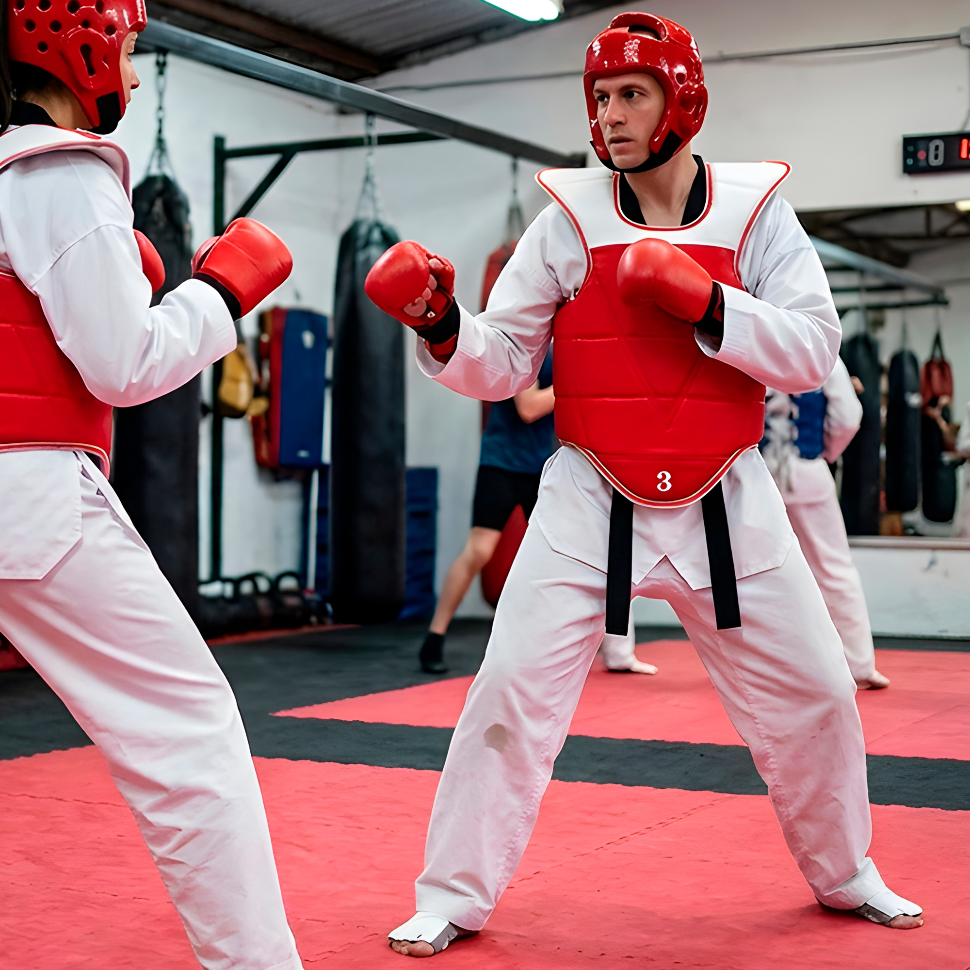 Pechera Protector Corporal Reversible Taekwondo Boxeo Karate 13