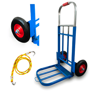 Yegua Carro Plegable De Carga Aluminio 120 Kilos Máximo + Pulpo Firme