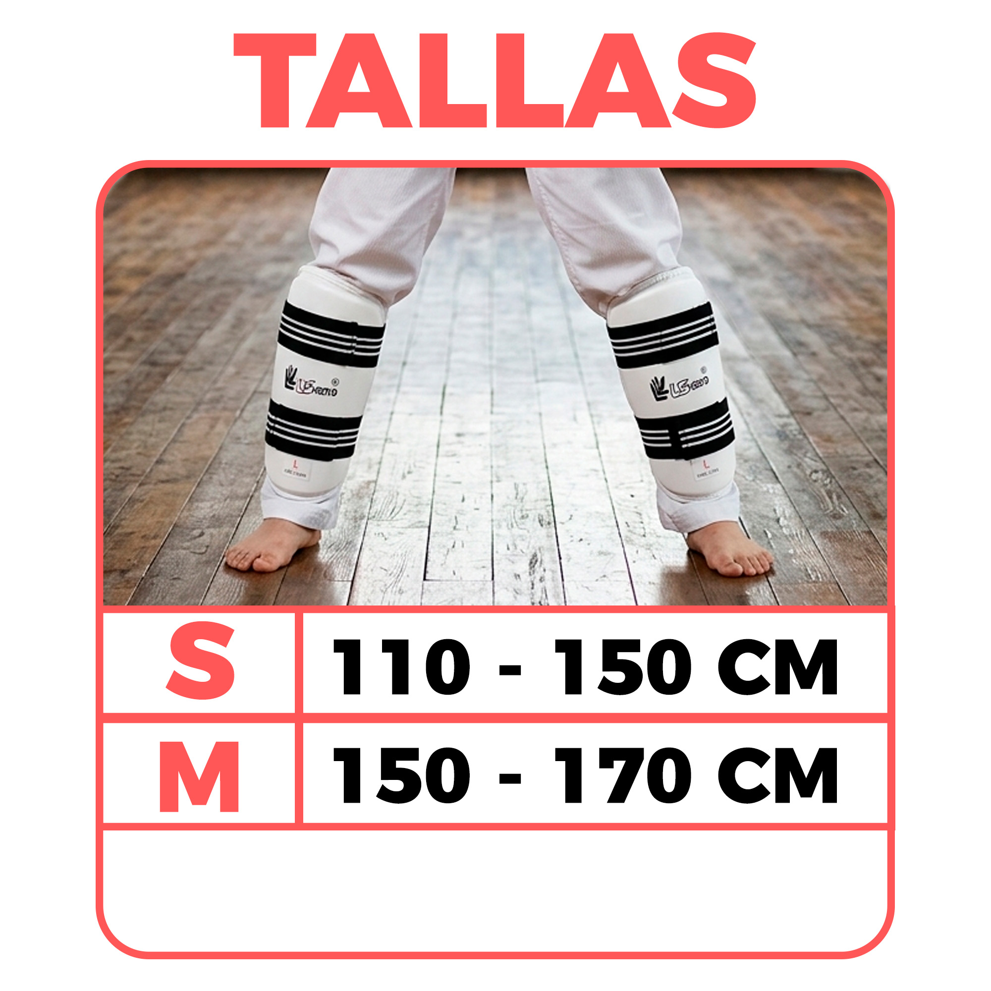 Protección Piernas Taekwondo Karate Artes Marciales 8