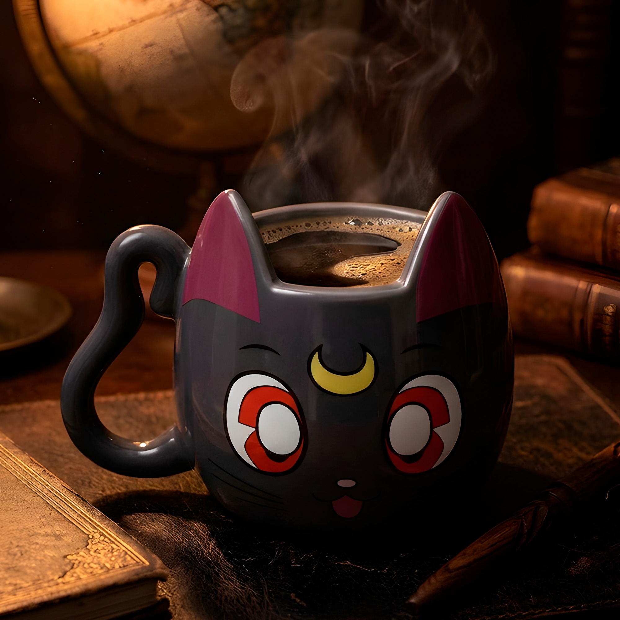 Taza Mug Ceramica Sailor Moon Gato Negro 400 ml 10