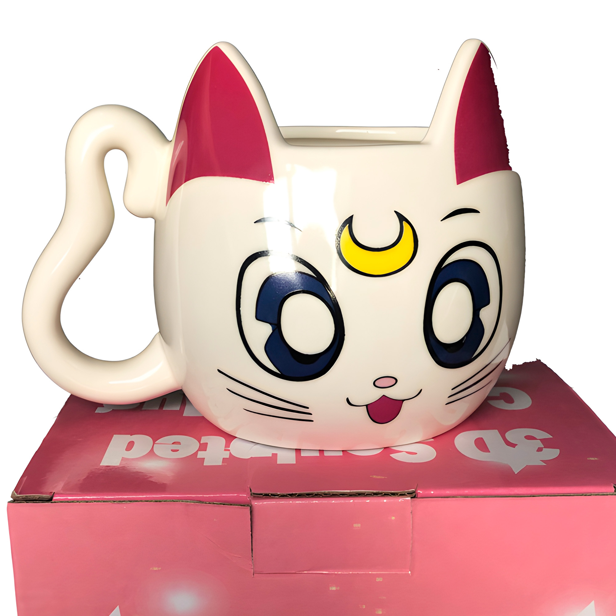 Taza Mug Ceramica Sailor Moon Artemis Gata Blanca 400 ml 6