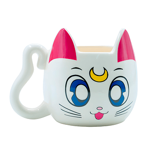Taza Mug Ceramica Sailor Moon Artemis Gata Blanca 400 ml