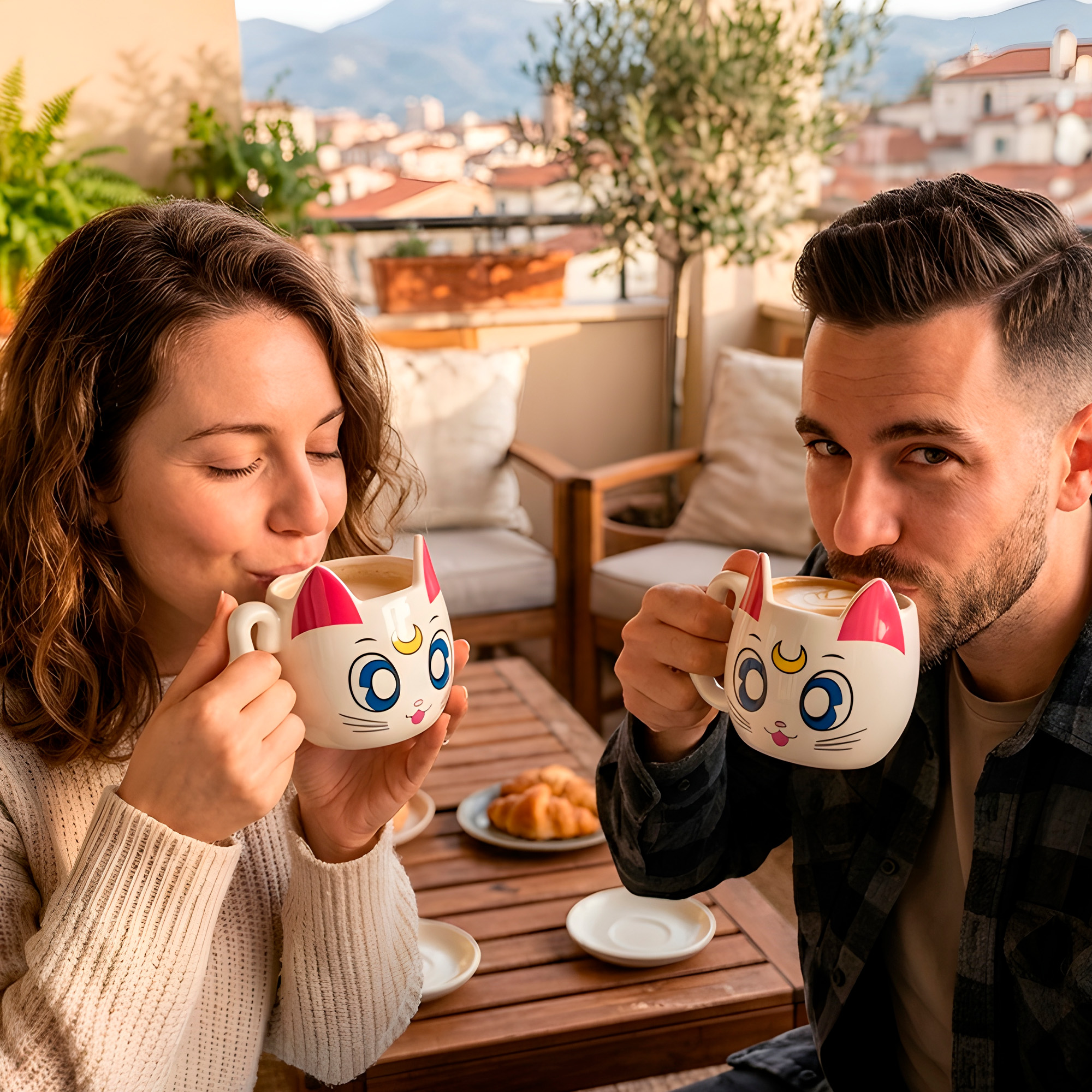 Taza Mug Ceramica Sailor Moon Artemis Gata Blanca 400 ml 4