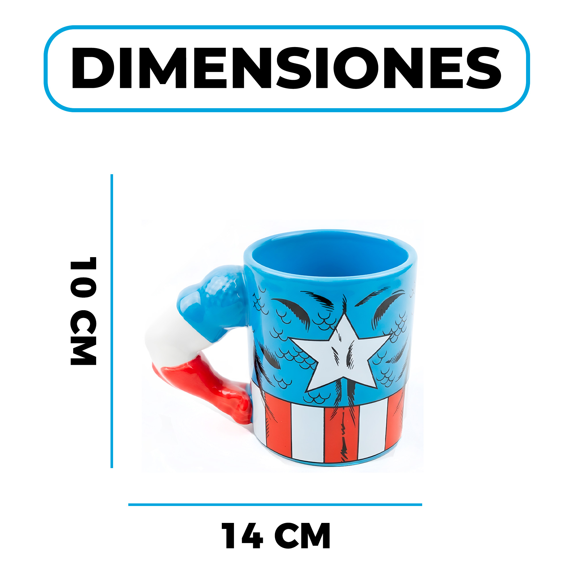 Taza Mug Ceramica Capitan America 350 ml 2
