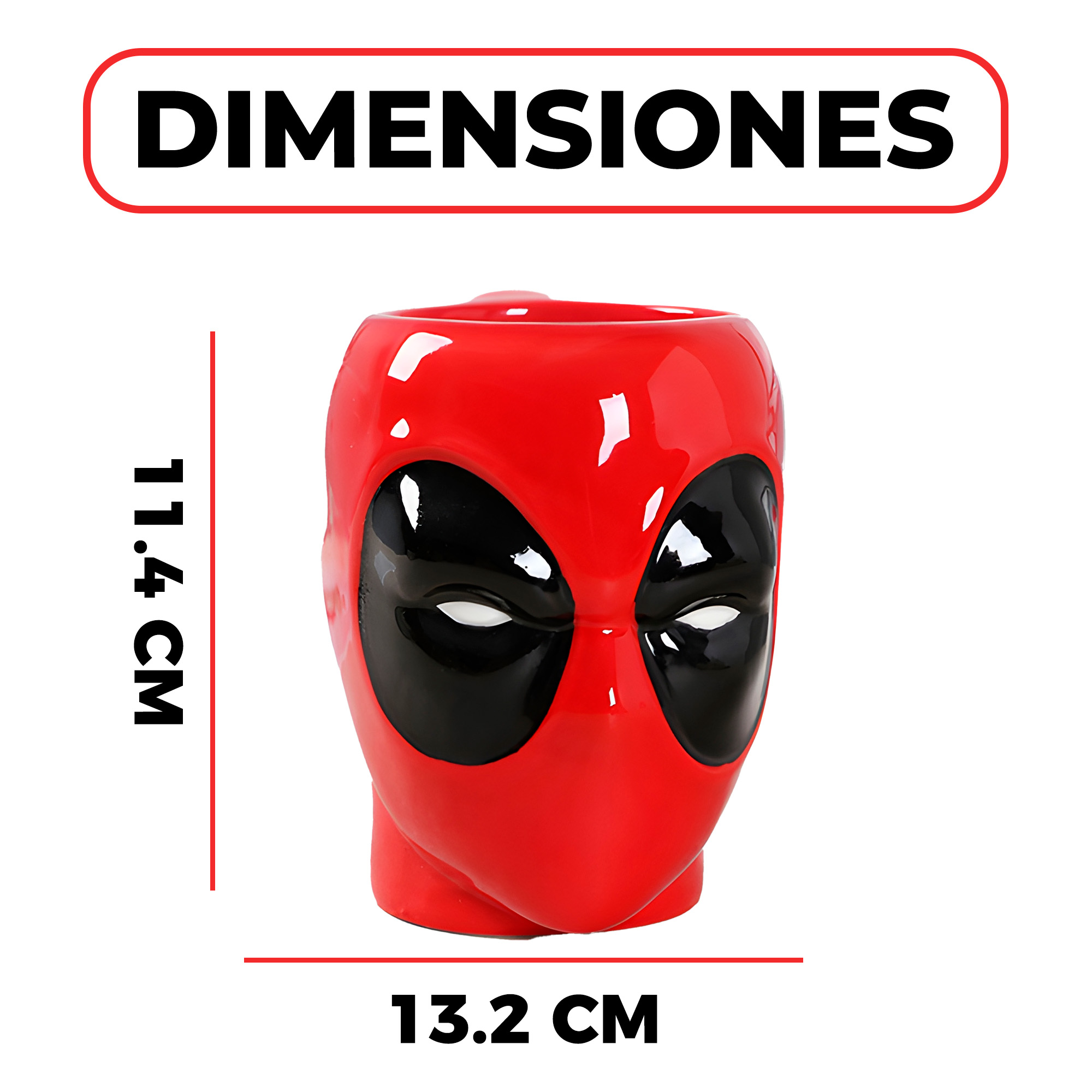 Taza Mug Ceramica Deadpool 3D Cafe Te Bebida 450 ml 2