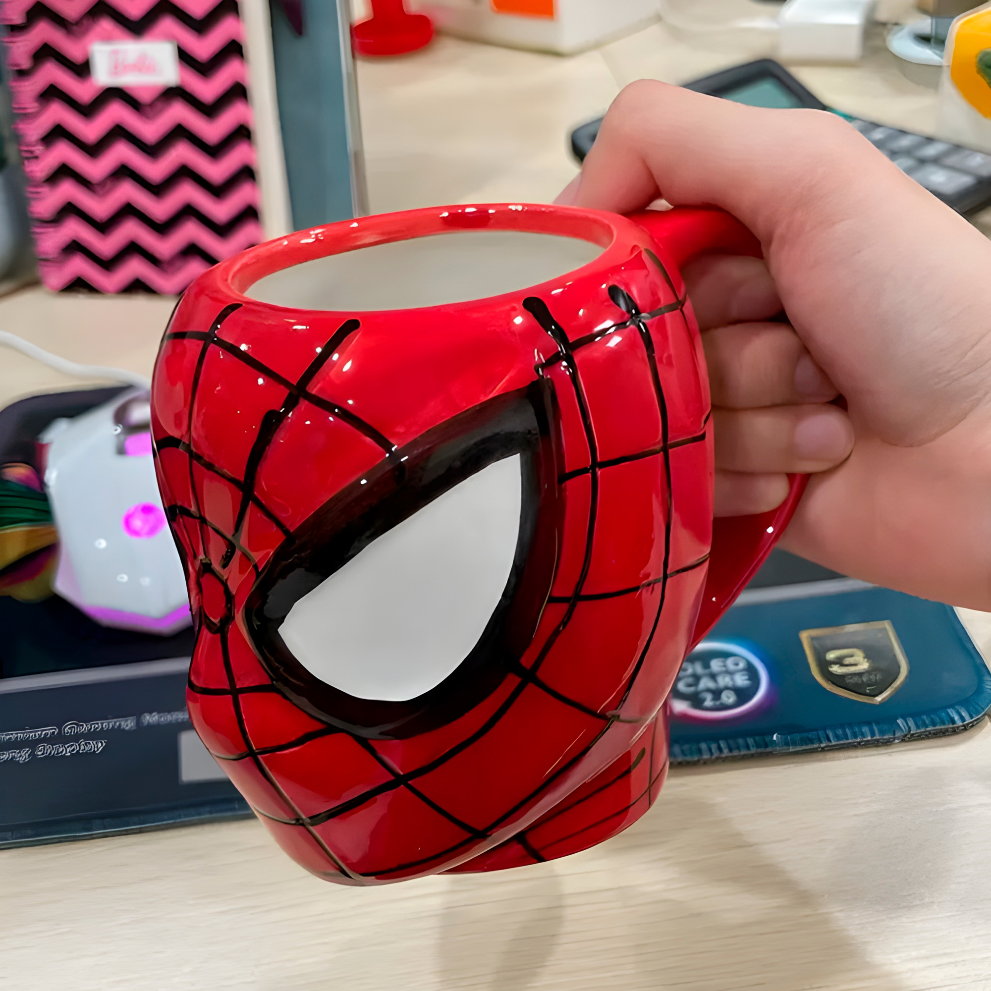 Taza Mug Ceramica Spiderman 3D Cafe Te Bebida 450 ml 10