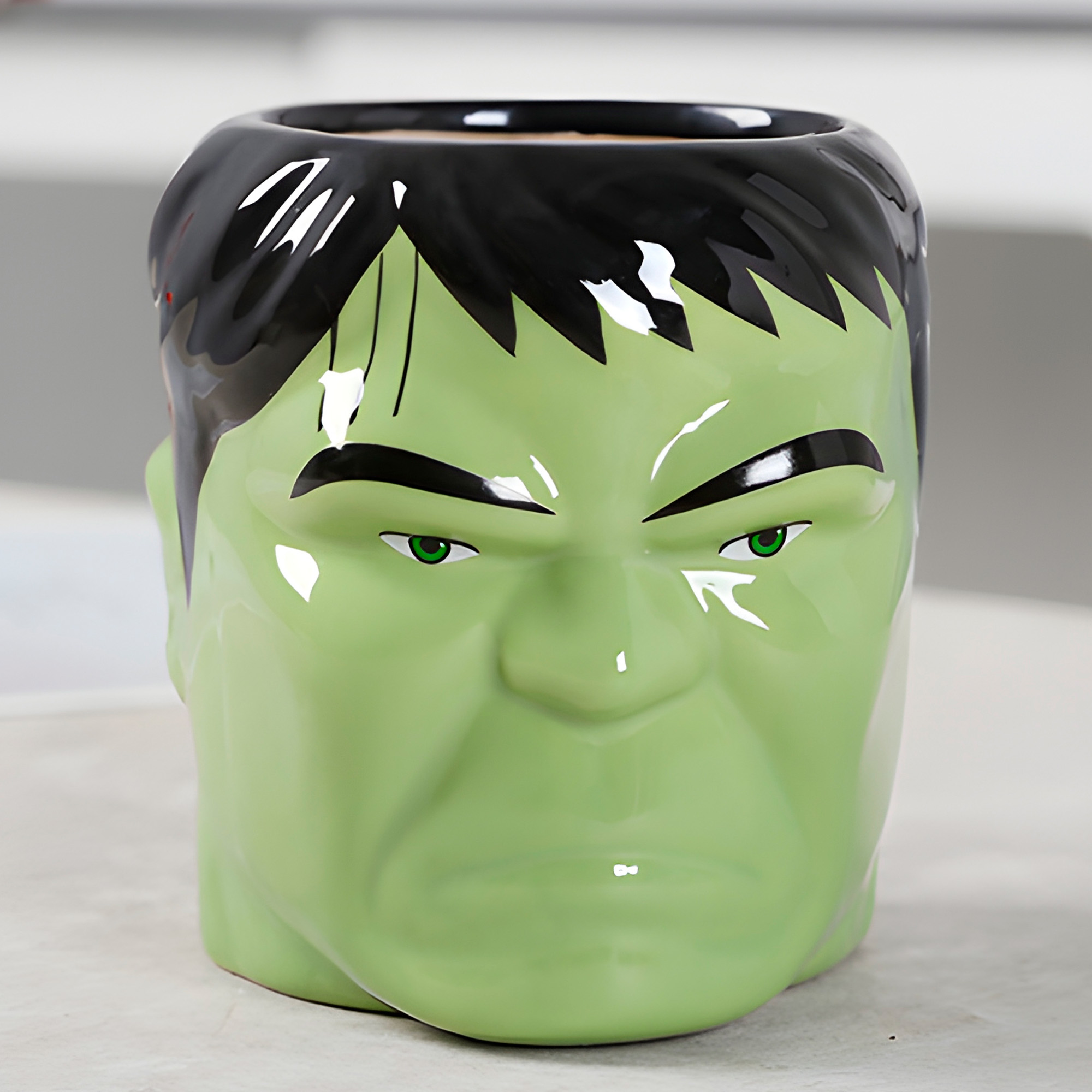 Taza Mug Ceramica Cara Hulk 3D Cafe Te Bebida 450 ml 10