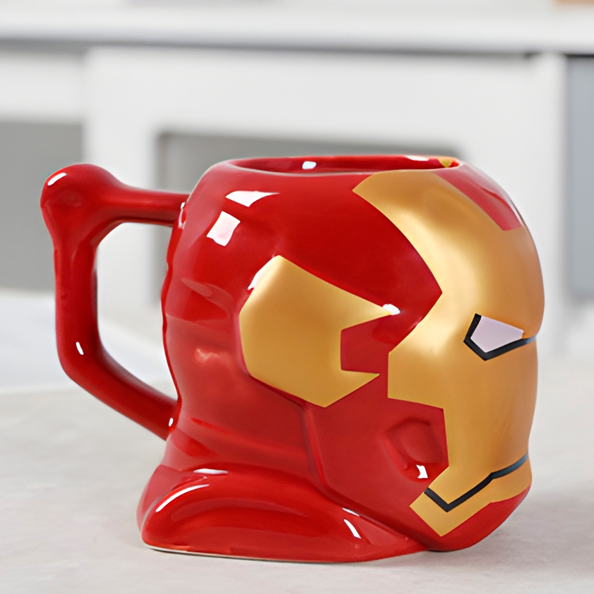 Taza Mug Ceramica Cara Iron Man 3D Cafe Te Bebida 450 ml 5