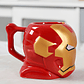 Taza Mug Ceramica Cara Iron Man 3D Cafe Te Bebida 450 ml - Miniatura 5