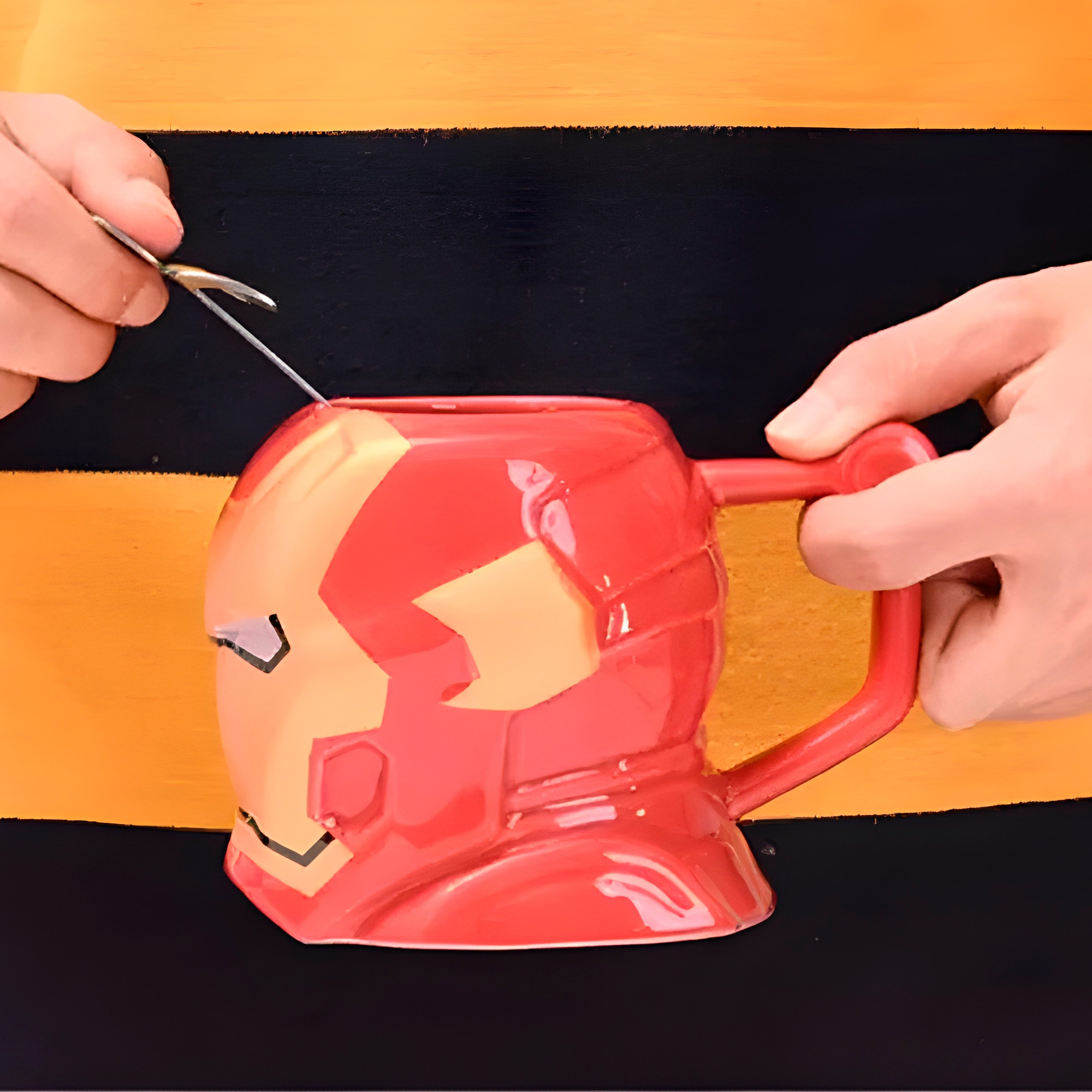 Taza Mug Ceramica Cara Iron Man 3D Cafe Te Bebida 450 ml 8