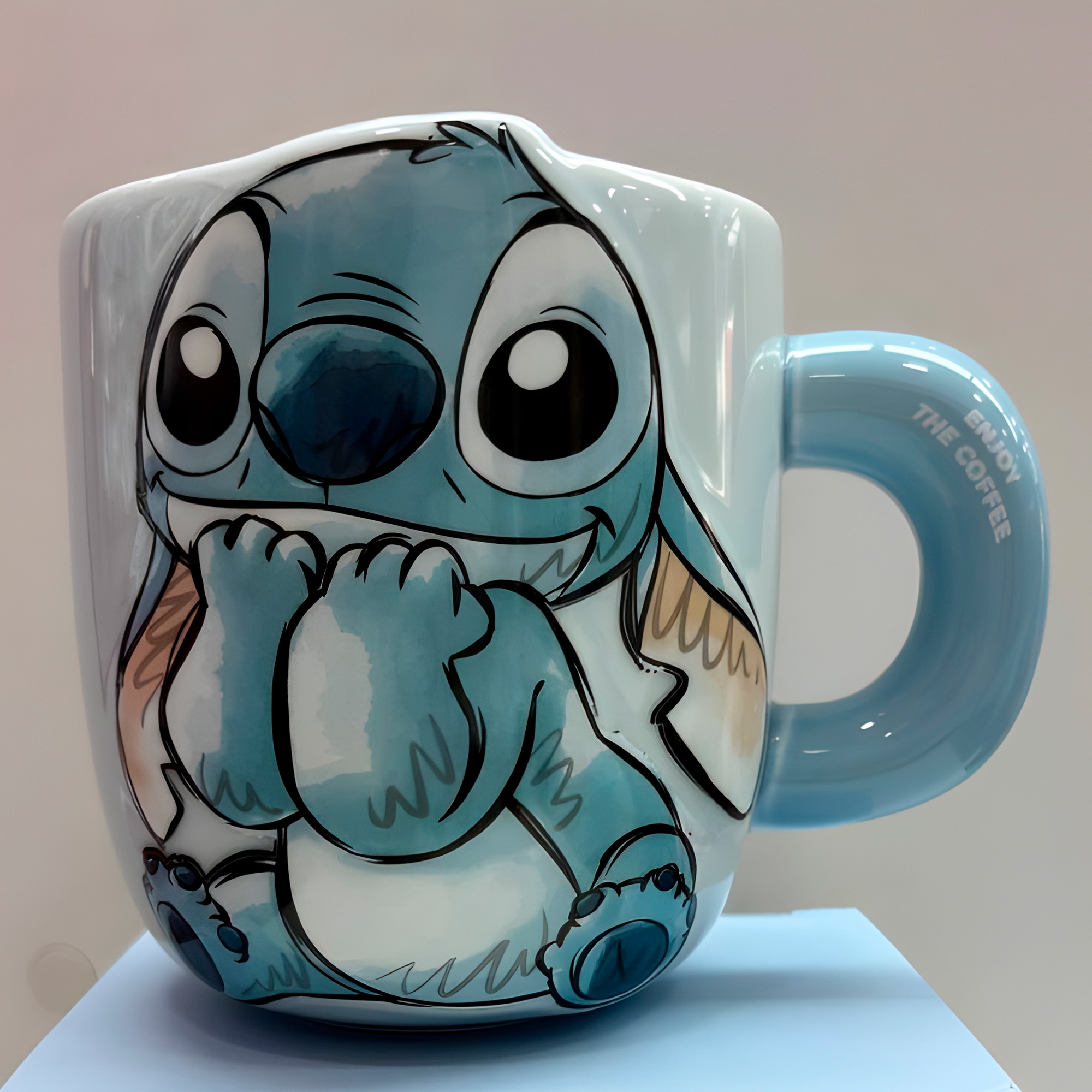 Taza Mug Ceramica Stitch Cafe Te Bebida 650 ml 6