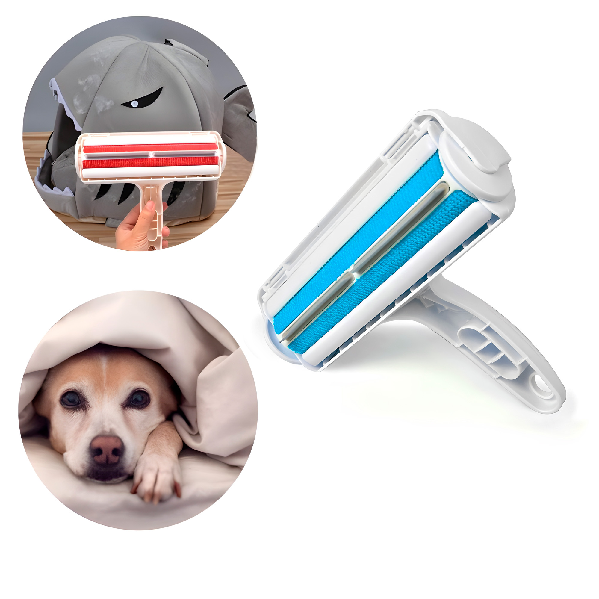 Cepillo Removedor Quita Pelos Pelusa Mascota Rodillo Mueble 3