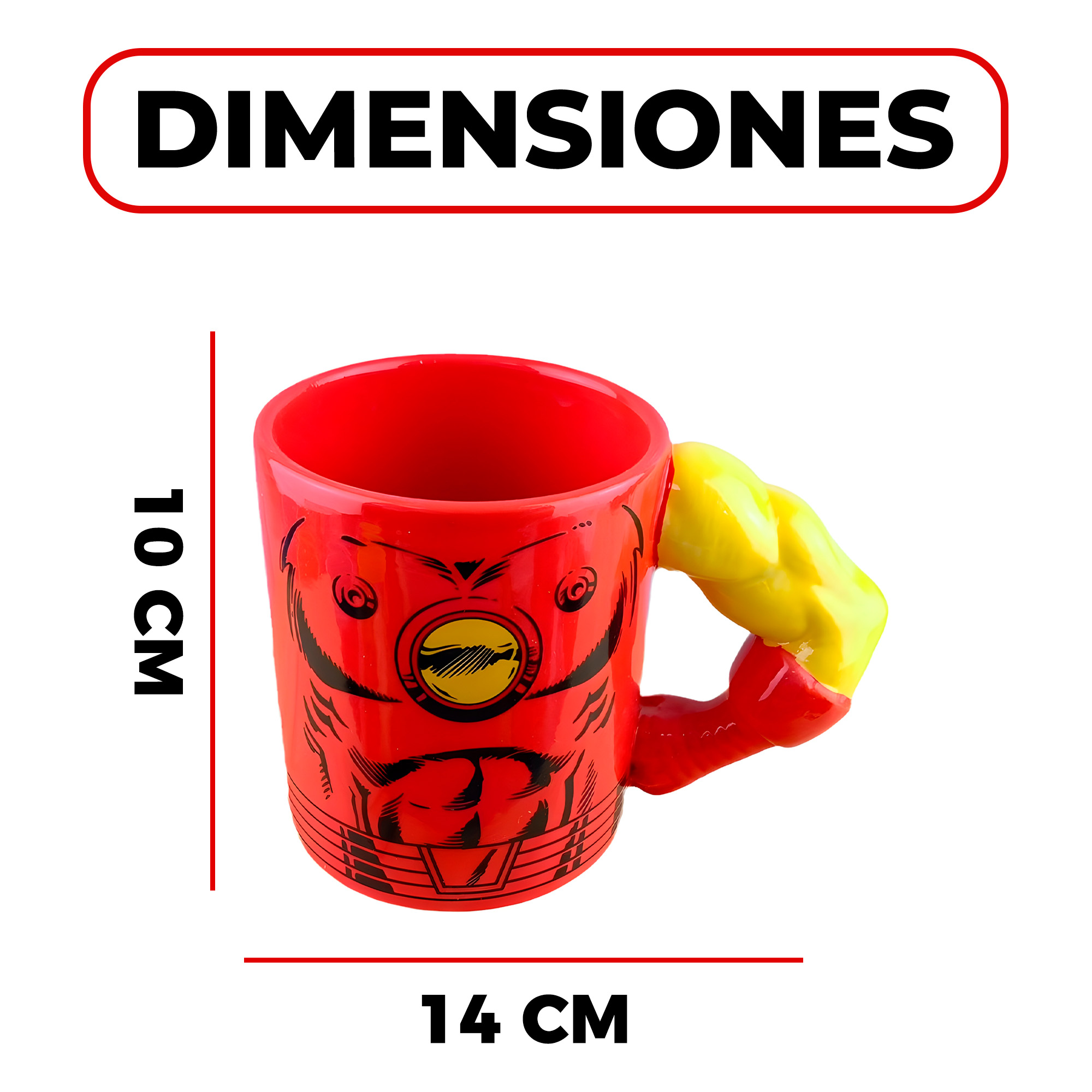 Taza Mug Ceramica Iron Man 350 ml Cafe Te Bebida 2