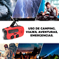 Radio Emergencia Portatil Bateria Manivela Solar Linterna 2000 mAH - Miniatura 7