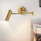 Lámpara Pared Giratoria Dormitorio Estuido Nordica Dorada 3 Colores 60CM - Miniatura 11
