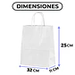 Bolsa Papel Kraft Ecológica Degradable 32X11X25 CM - Miniatura 2