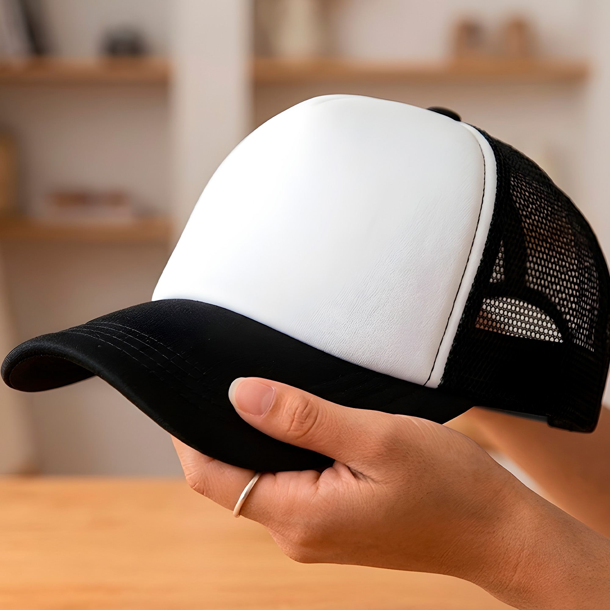 Gorro Jockey Gorra Bicolor Sublimación Malla Ajustable 4