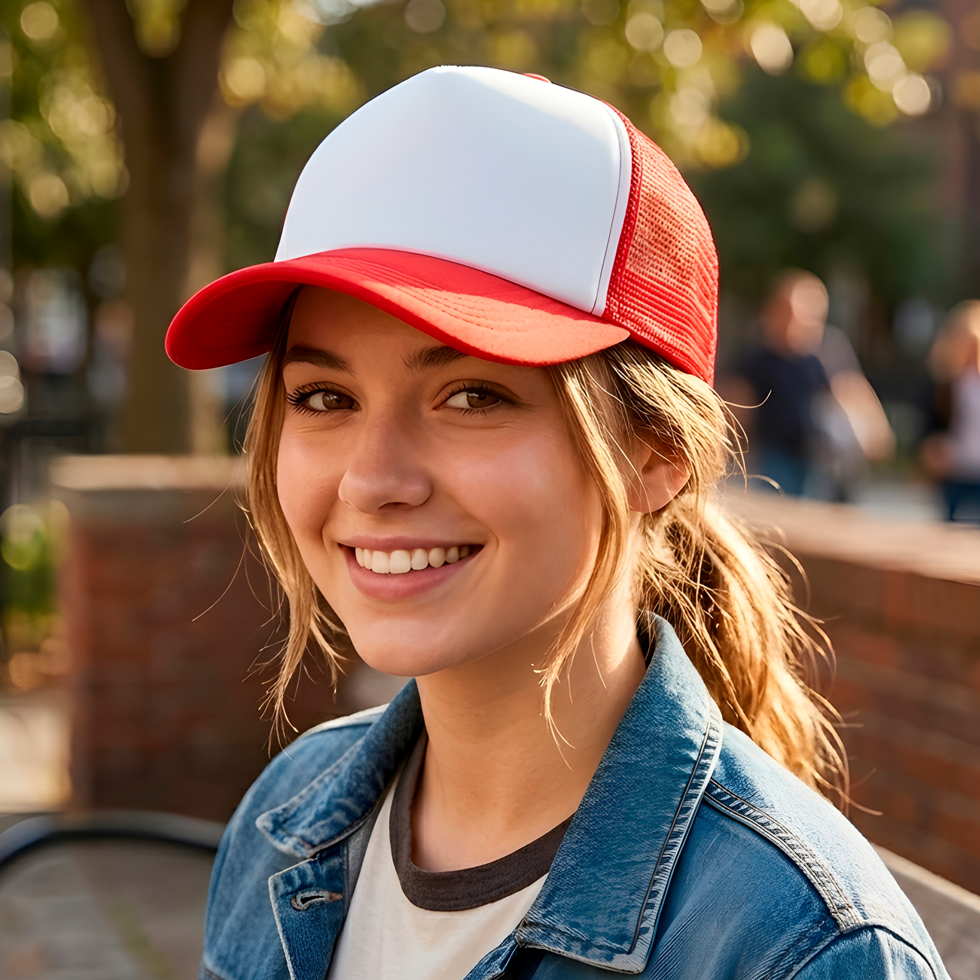 Gorro Jockey Gorra Bicolor Sublimación Malla Ajustable 21