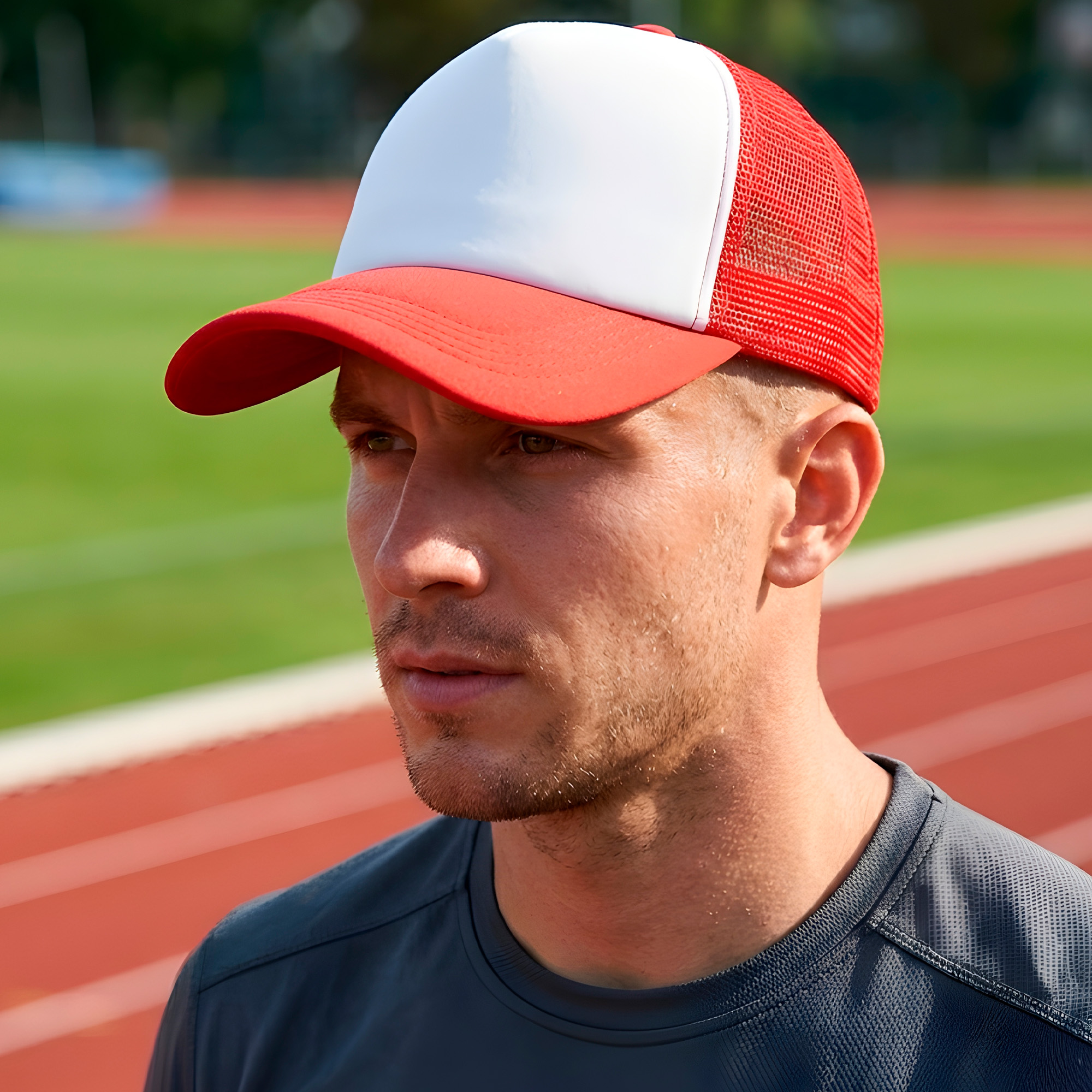 Gorro Jockey Gorra Bicolor Sublimación Malla Ajustable 14