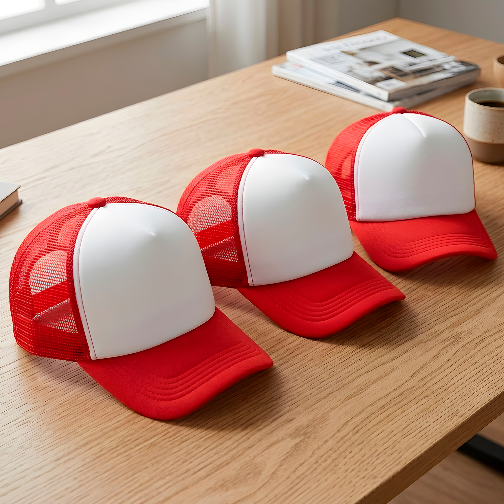 Gorro Jockey Gorra Bicolor Sublimación Malla Ajustable 11