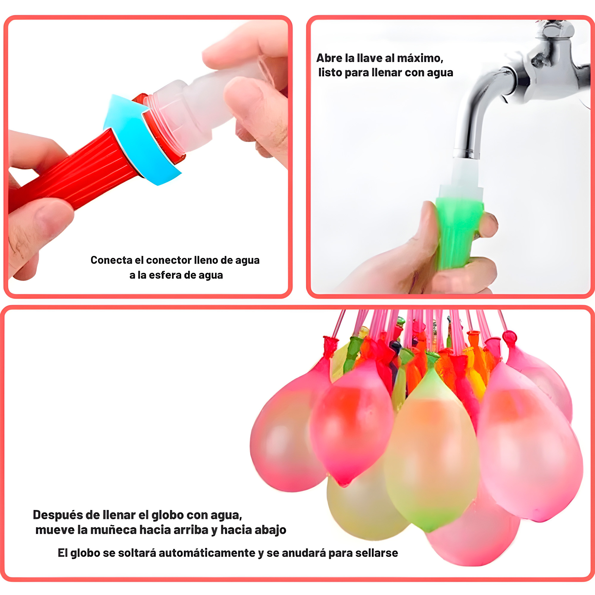 Globos Látex Ramos Bombitas de Agua Happy Baby Ballons Pack 111u 2