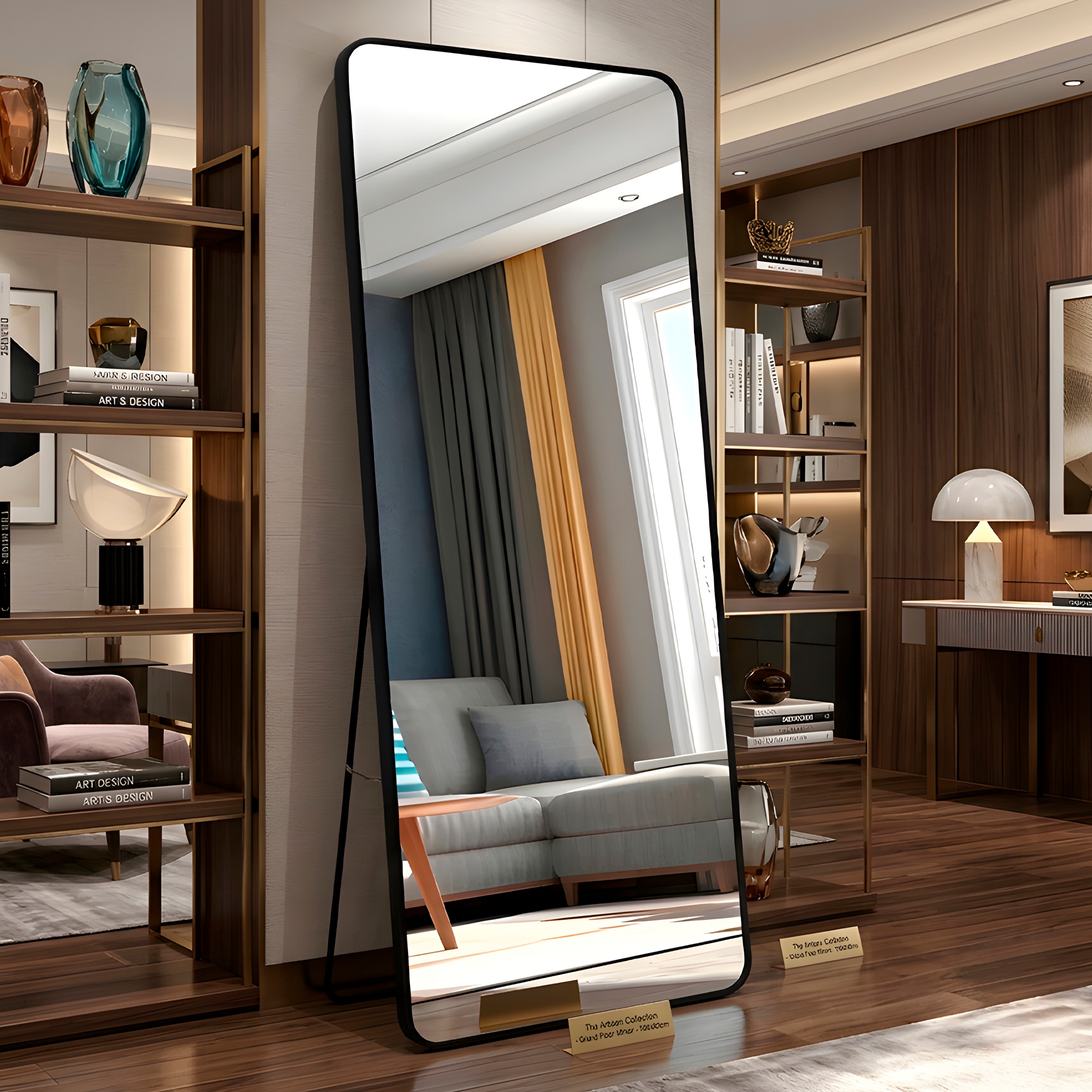 Espejo de Cuerpo Entero Suelo Grande 180 x 80 CM Anti Explosión Marcos de Lujo 5