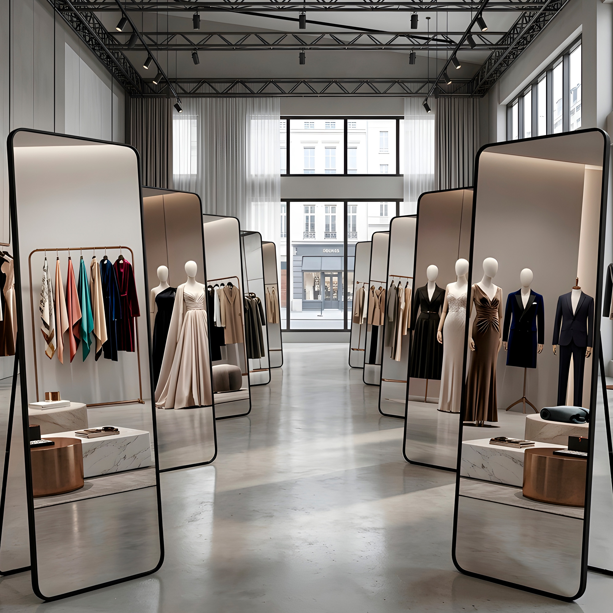 Espejo de Cuerpo Entero Suelo Grande 180 x 80 CM Anti Explosión Marcos de Lujo 10