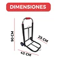 Yegua Carro Plegable De Carga Aluminio 100 Kg + Pulpo Firme - Miniatura 2