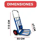 Yegua Carro Plegable De Carga Aluminio 120 Kilos Máximo + Pulpo Firme - Miniatura 2