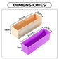 Molde Rectangular Para Jabón De Silicona Caja Madera 1 Kilo - Miniatura 3