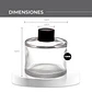 Frasco Mikado Botella Aromaterapia Ambientador Vacío Transparente Tapa Negra 120 ML - Miniatura 2