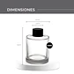 Frasco Mikado Botella Aromaterapia Ambientador Vacío Transparente Tapa Negra 150 ML - Miniatura 2