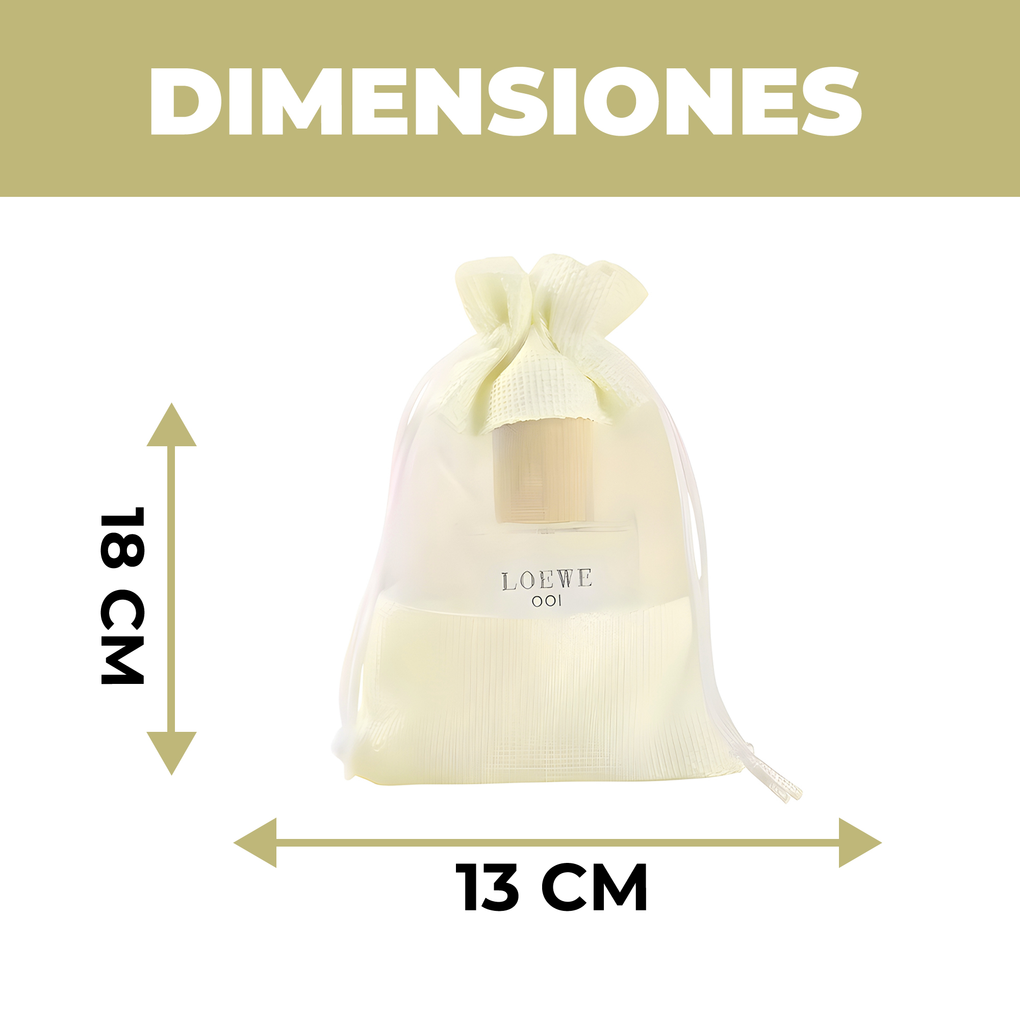 6 Bolsas de Organza Blancas Cordón con Ventana para Regalo 13 X 18 CM 2