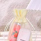 6 Bolsas de Organza Blancas Cordón con Ventana para Regalo 13 X 18 CM - Miniatura 8