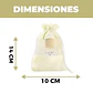 6 Bolsas de Organza Crema Cordón con Ventana para Regalo 10 X 14 CM - Miniatura 2