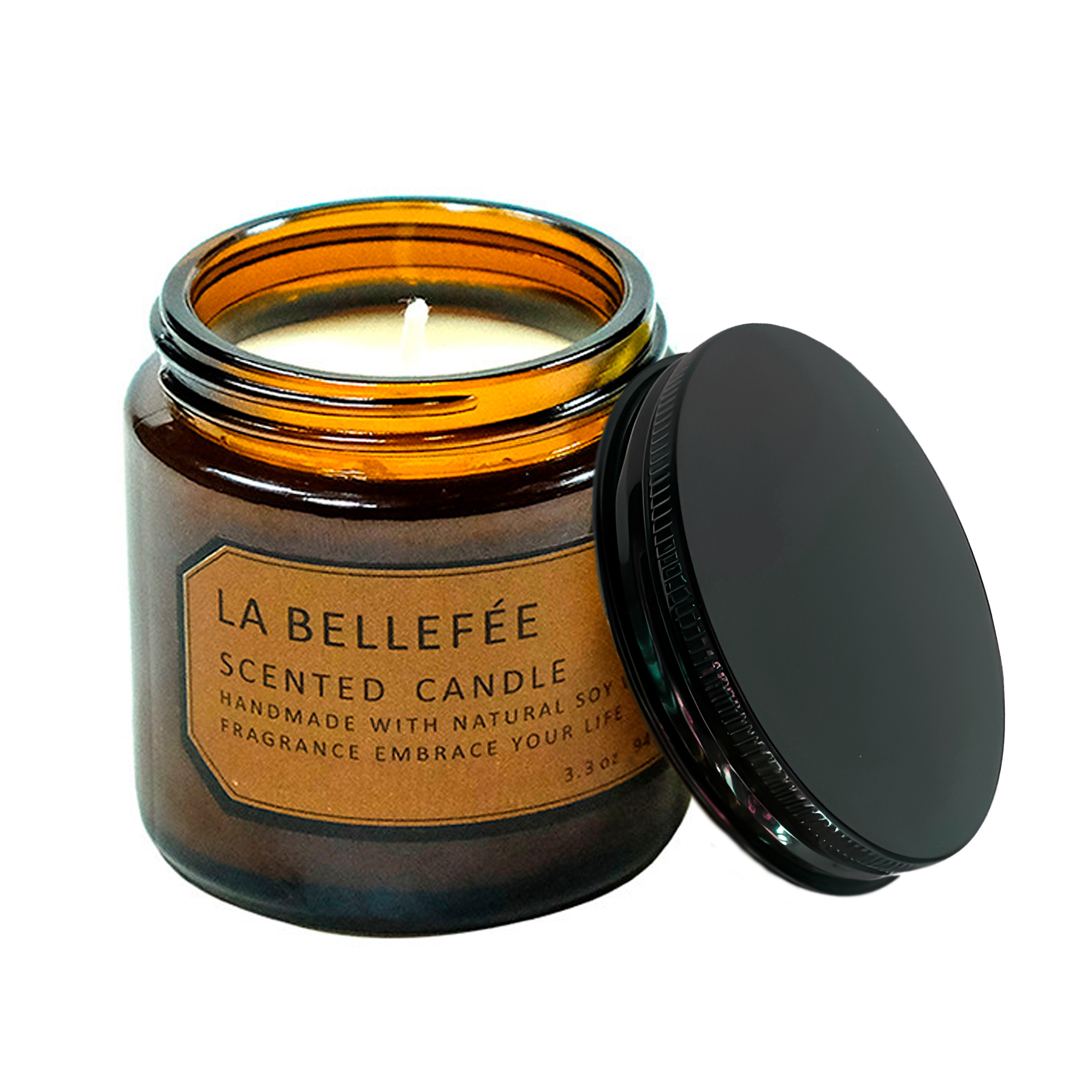 Frascos De Vidrio Ámbar Con Tapa Para Velas 100ml 1