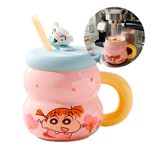 Taza Mug Shin Chan Ilustraciones Caricaturas Nene Sakurada 500 ml