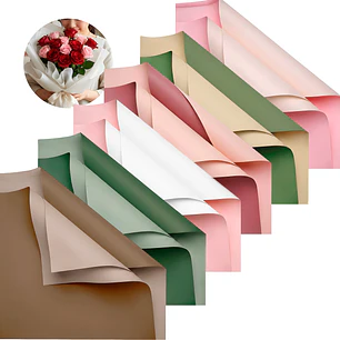 Papel Coreano 20u Arreglos Florales Regalos Doble Color 56X54 CM