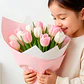 Papel Coreano 20u Arreglos Florales Regalos Doble Color 56X54 CM - Miniatura 10