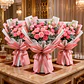 Papel Coreano 20u Arreglos Florales Regalos Doble Color 56X54 CM - Miniatura 12